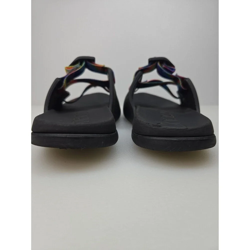 Chaco Kid's Chillos Slide Slip-On Sandals Rainbow Tie Dye Kids Unisex Size K3